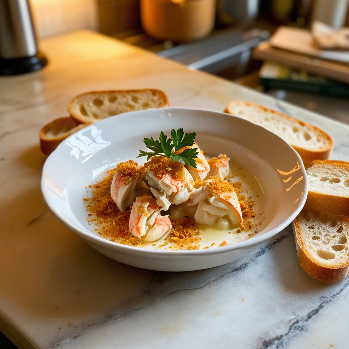 crab brulee platee