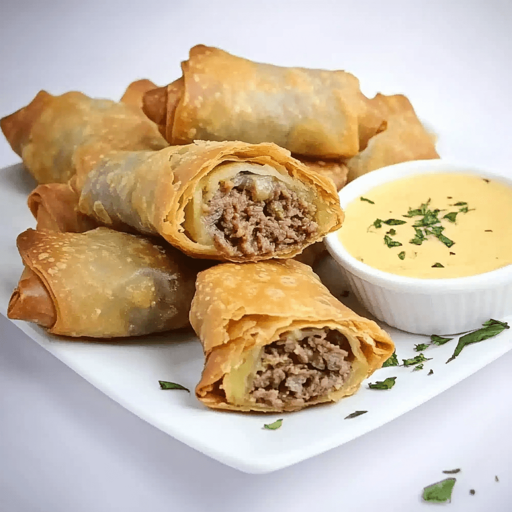 Philly Cheesesteak Egg Rolls