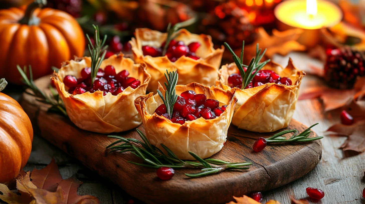 Cranberry Phyllo Cups Festive Appetizers For Thanksgiving