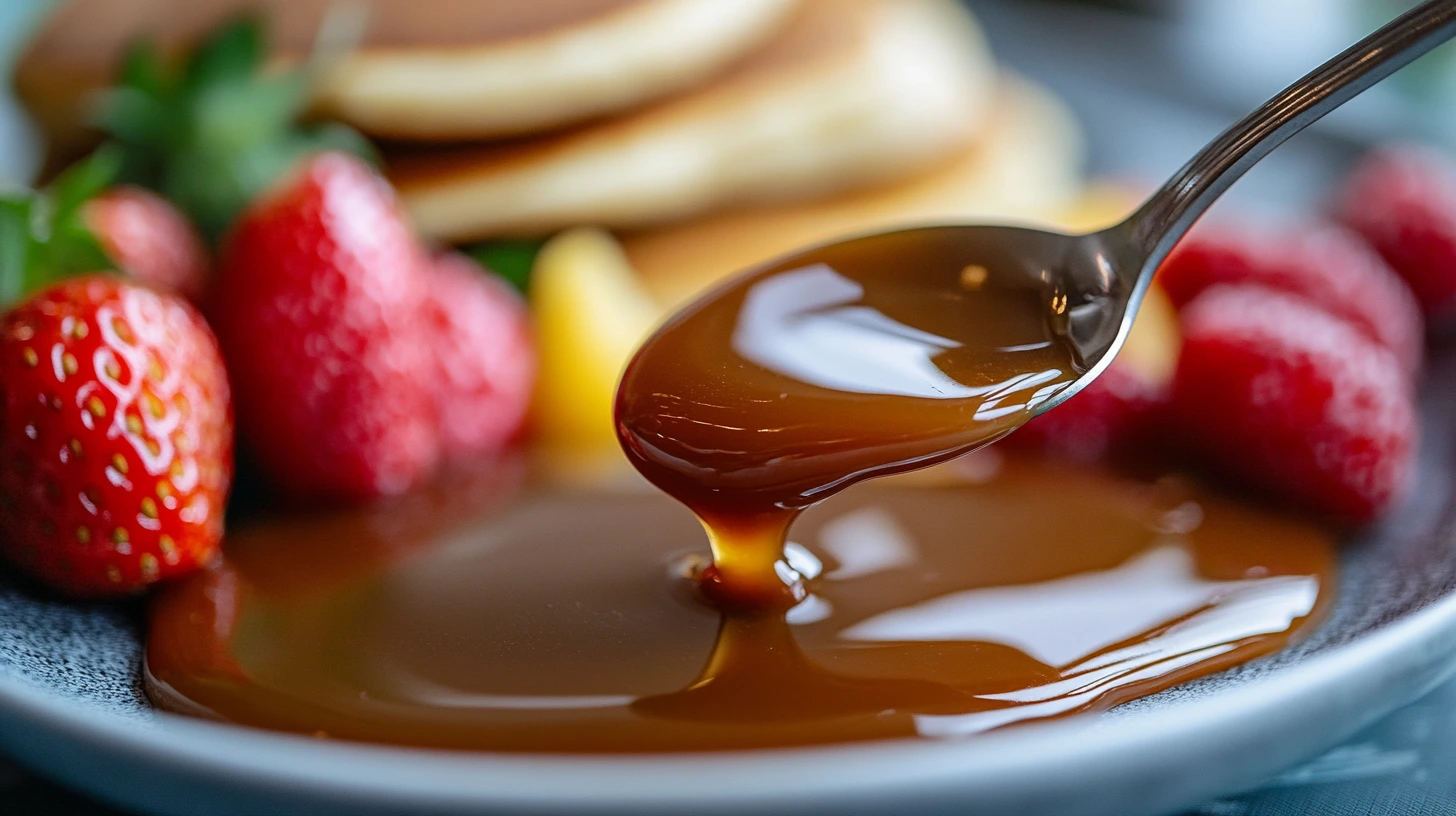 Date Caramel With Pancakes And Fresh Fruit