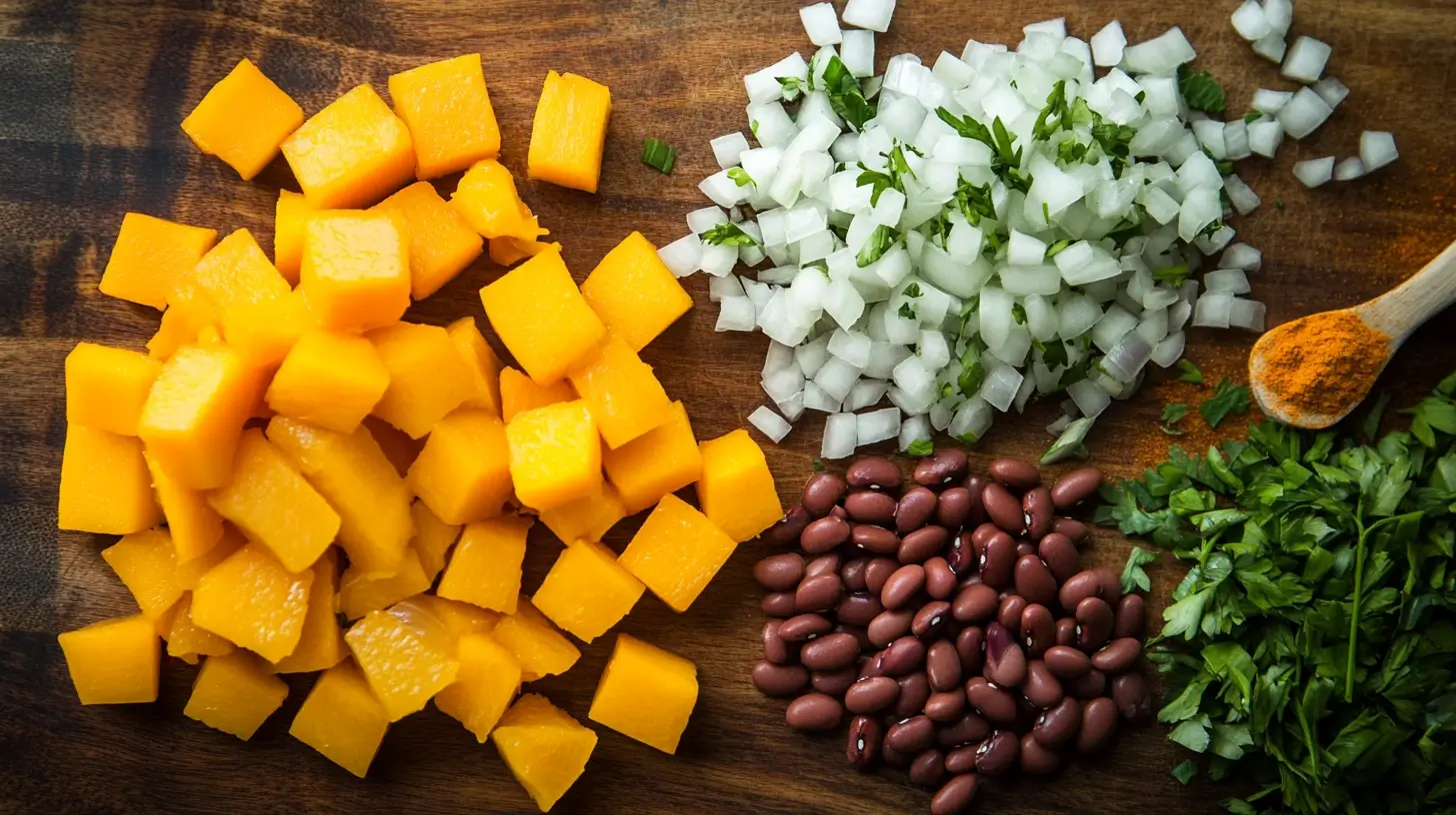 Ingredients For Recipe Squash And Kidney Beans